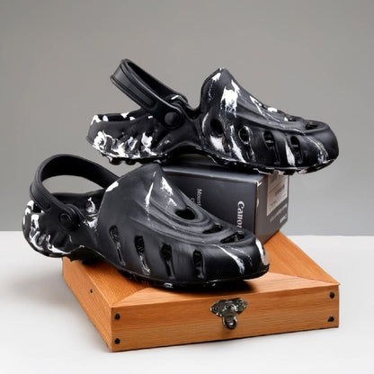 Evanial Mens Marble Pattern EVA Casual Clogs