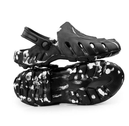 Evanial Mens Marble Pattern EVA Casual Clogs