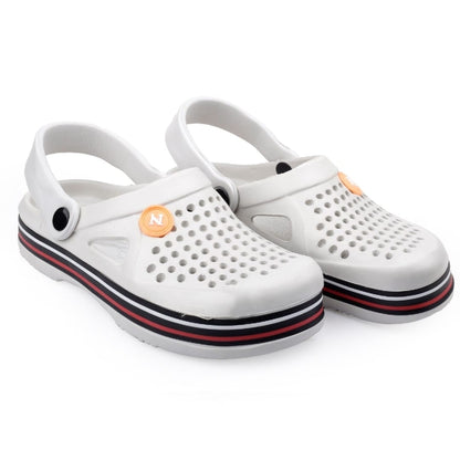 Mens Multi Color Border EVA Clogs – Stylish Striped Casual Wear