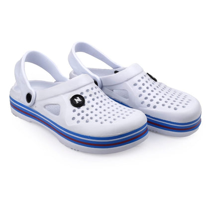 Mens Multi Color Border EVA Clogs – Stylish Striped Casual Wear